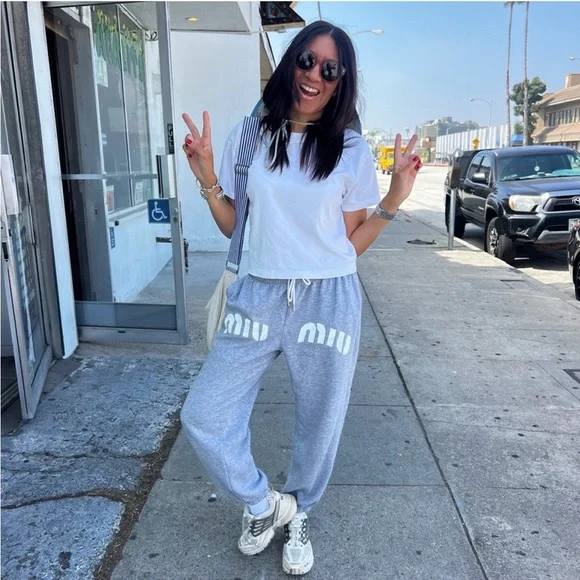 Gray Joggers with Logo - Picture 6 of 7